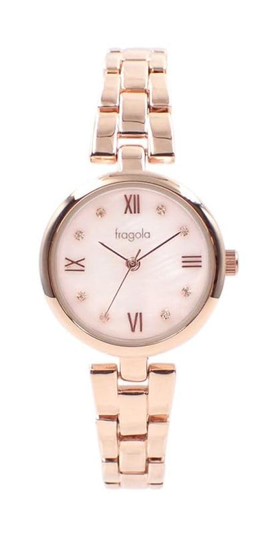 

[Follow] Fragola Nickel Free White Pearl Metal Watch N04521A-2 PGPK Women s Rose Gold