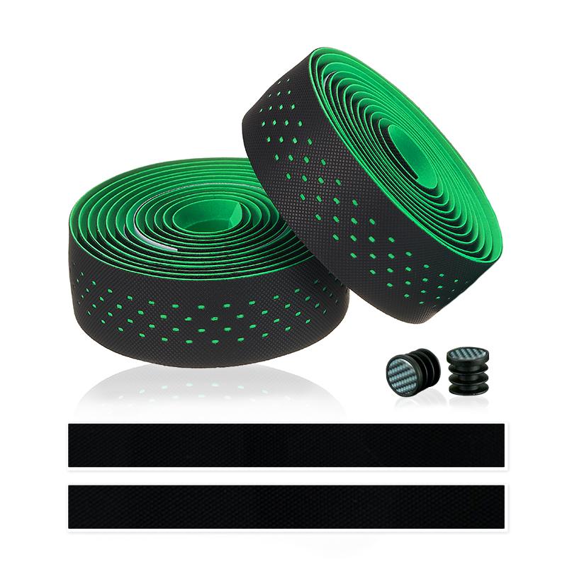 Soft Road Bike Bar Tape Cork EVA PU Bike Handlebar Tape Bar Tape Professional Cycling Damping Anti-Vibration Wrap With 2Bar Plug