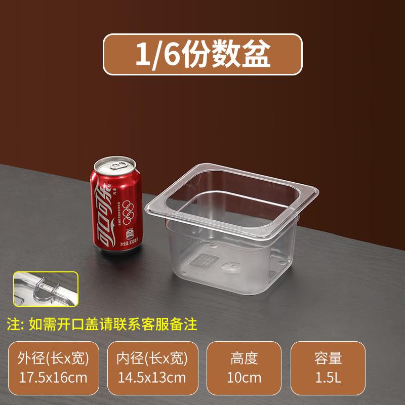 Transparent Acrylic 1/6 Size Food Display Pan