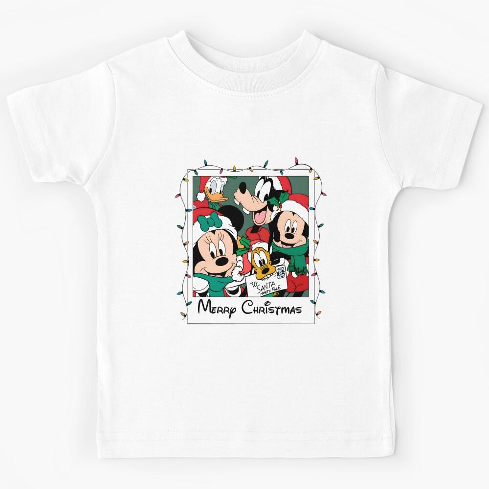 Merry Christmas Friends Holiday Lights Retro Card Design Kids T-Shirt 150