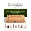 Children Learning Tool Set Baby Screw Assembly Wooden Tool Box Early Educational Hand-eye Coordination Toys for Kids