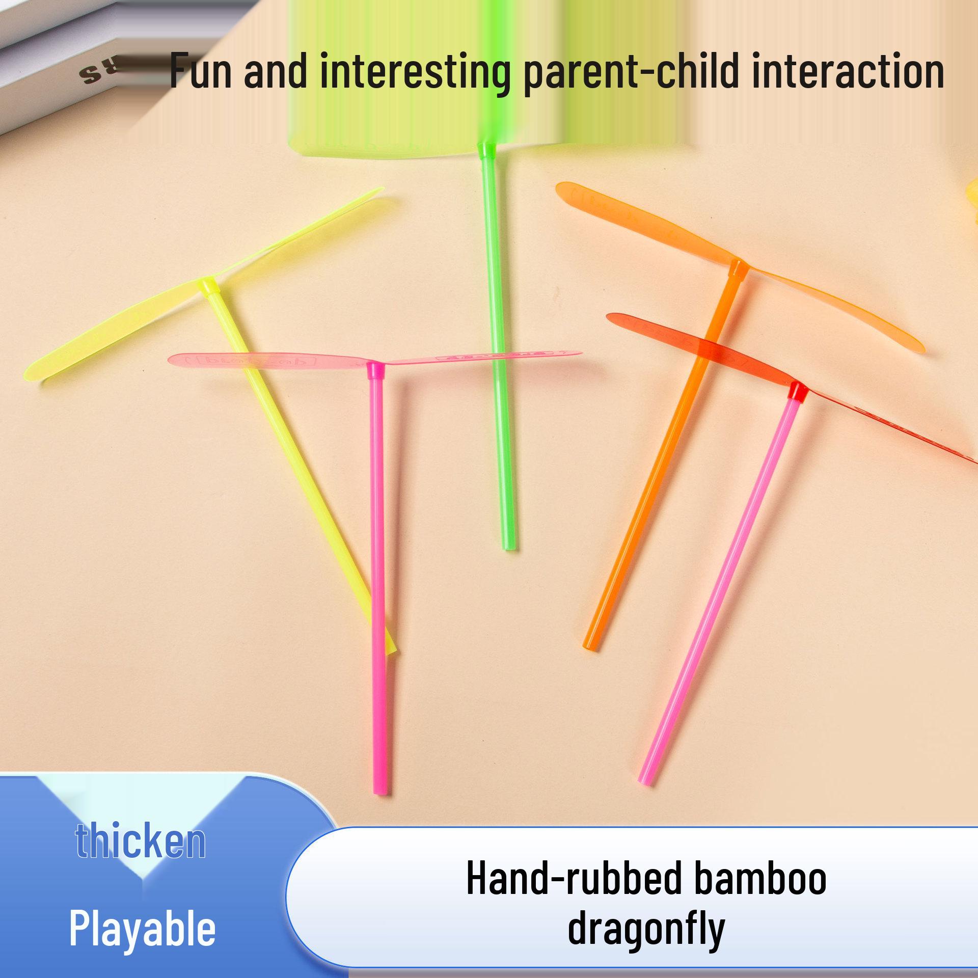 Classic Hand-Woven Bamboo Dragonfly Spinner: Nostalgic Children s Toy Set 100 pieces per pack