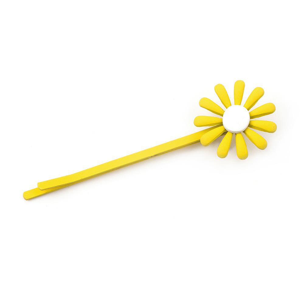Hyunya Candy Color Frosted Daisy Flower Hairpin, Color Fresh Word Clip Duck Bill Clip Edge Clip Bangs Clip
