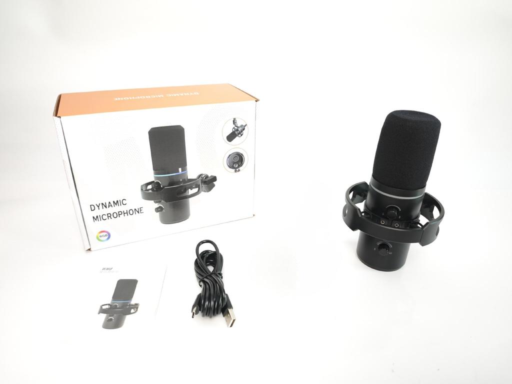 WM8 Dynamic USB XLR RGB Microphone for Desktop eSports and Live Streaming with Sound Card