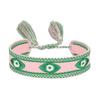 Women's Fashion Hand-Woven Lucky Evil Eye Bracelet with Tassel and Embroidery
