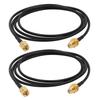 SMA Cable SMA Malay Female Adapter Connector RG174 Cable 1M Length 2 Pack