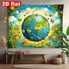 2D plane 1 piece of green earth home background fabric suitable for party photography celebrations and photography shoots