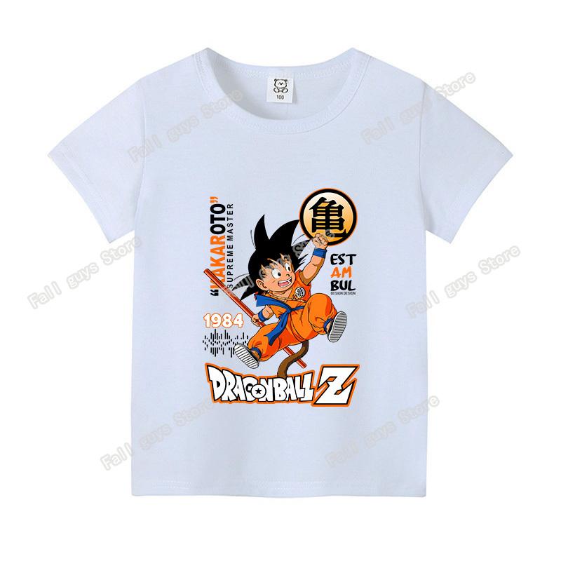 Dragon BallZ T-shirt for Children New Round Collar Clothing Kids Anime Short Sleeve Cute Cartoon Clothes Fashion Sunmer Top Gift