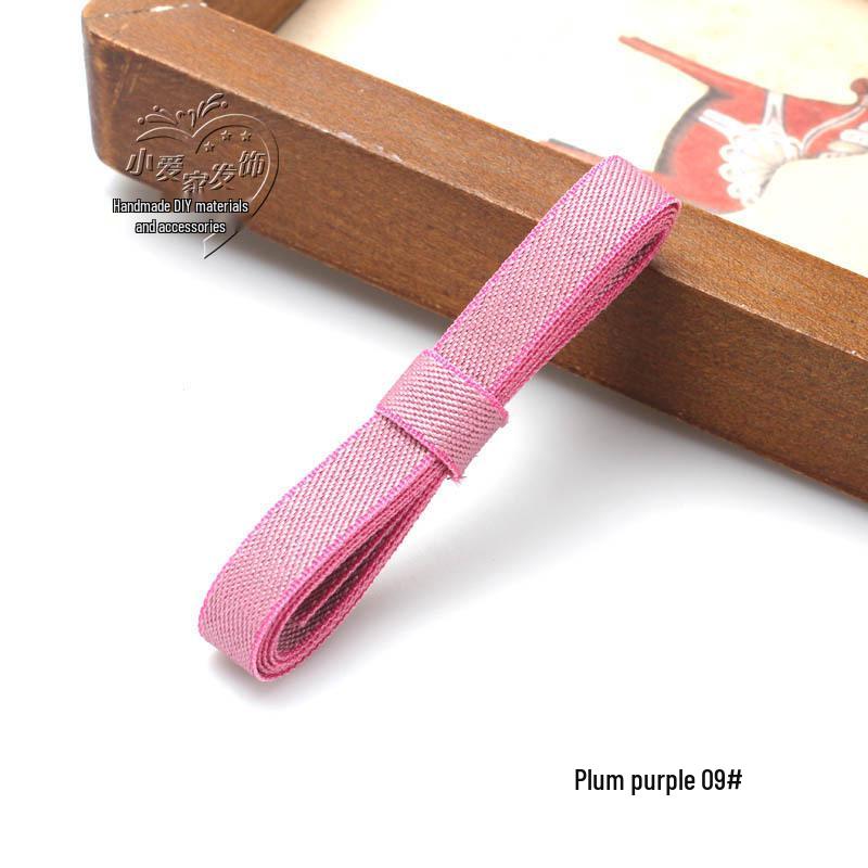 10 Yards 1cm Korean Colored Edge Cotton Webbing for Hair Clip Bows and Ribbon Accessories