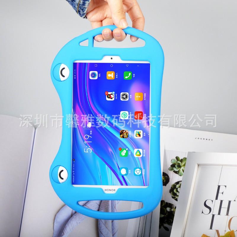 Silicone Tablet Case Honor Pad 5 8 Inch With Cartoon Design Shockproof Cover Hand Strap Pink Green Blue Brown
