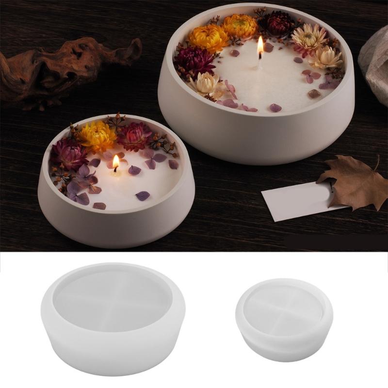 Round Sturdy Silicone Tray Mould for Resin Castes Craft Supplies Dishes Mould for Jewelry Making and Coasters Creation