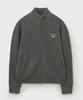 Satur Faro Half Neck Knit Zip-Up Melange Gray