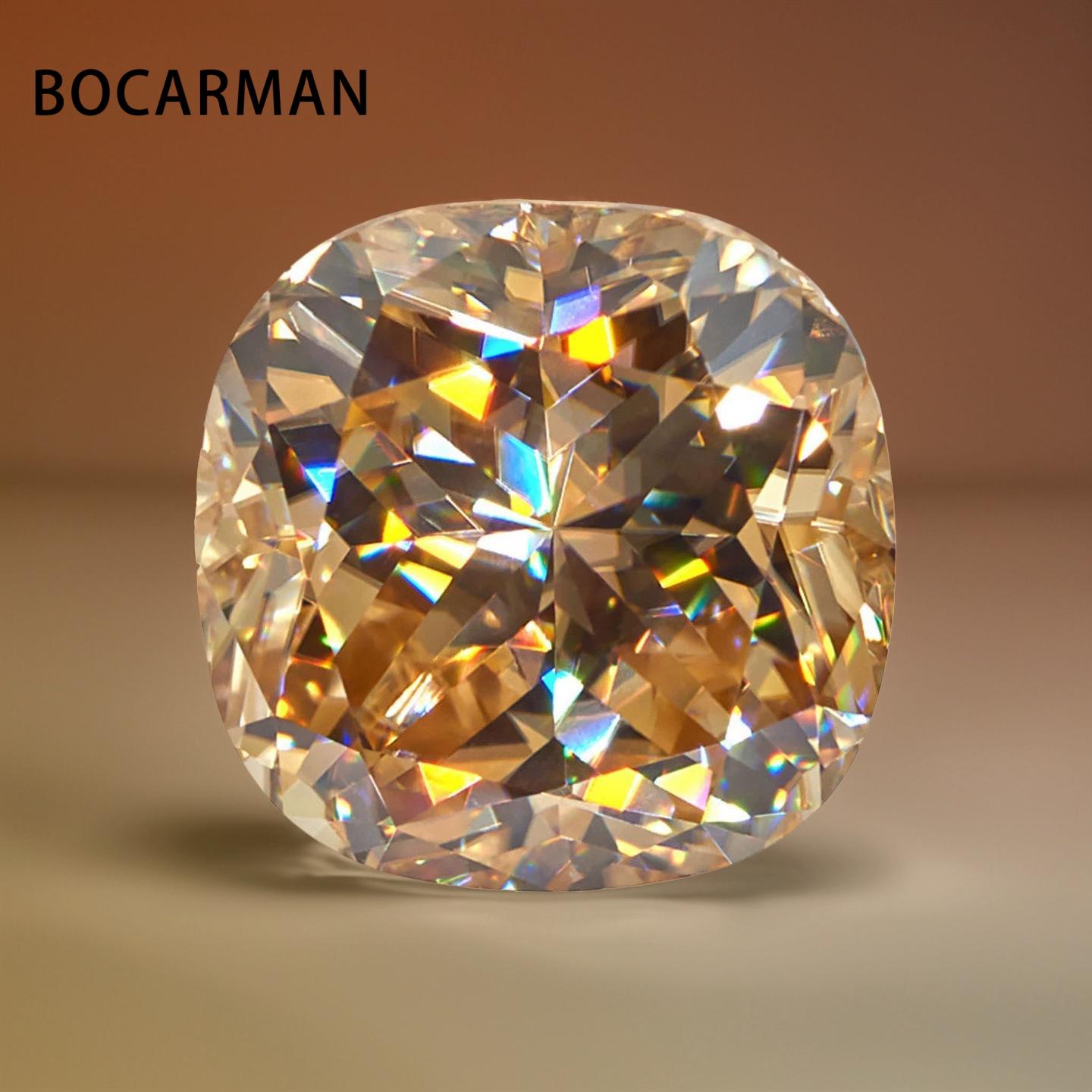 Белый муассанит огранки «кушон», россыпью, VVS1, с сертификатом GRA 4.5x4.5mm/0.5CT чёрный