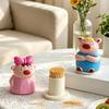 Toothpick Box with Dust-Proof Piggy Cover Large Capacity Hygienic Storage Container Moisture-Proof Cute Piglet Design Toothpick Holder