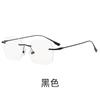Gold Silver Frame Rimless Women Square Glasses Fashion Retro Frameless Eyewear Frame Eyeglasses Anti Blue Light Radiation
