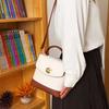 Large Capacity Superior PU Handbag Elegant Lady Shoulder Bag Saddle Bag Texture Square Bag  Daily