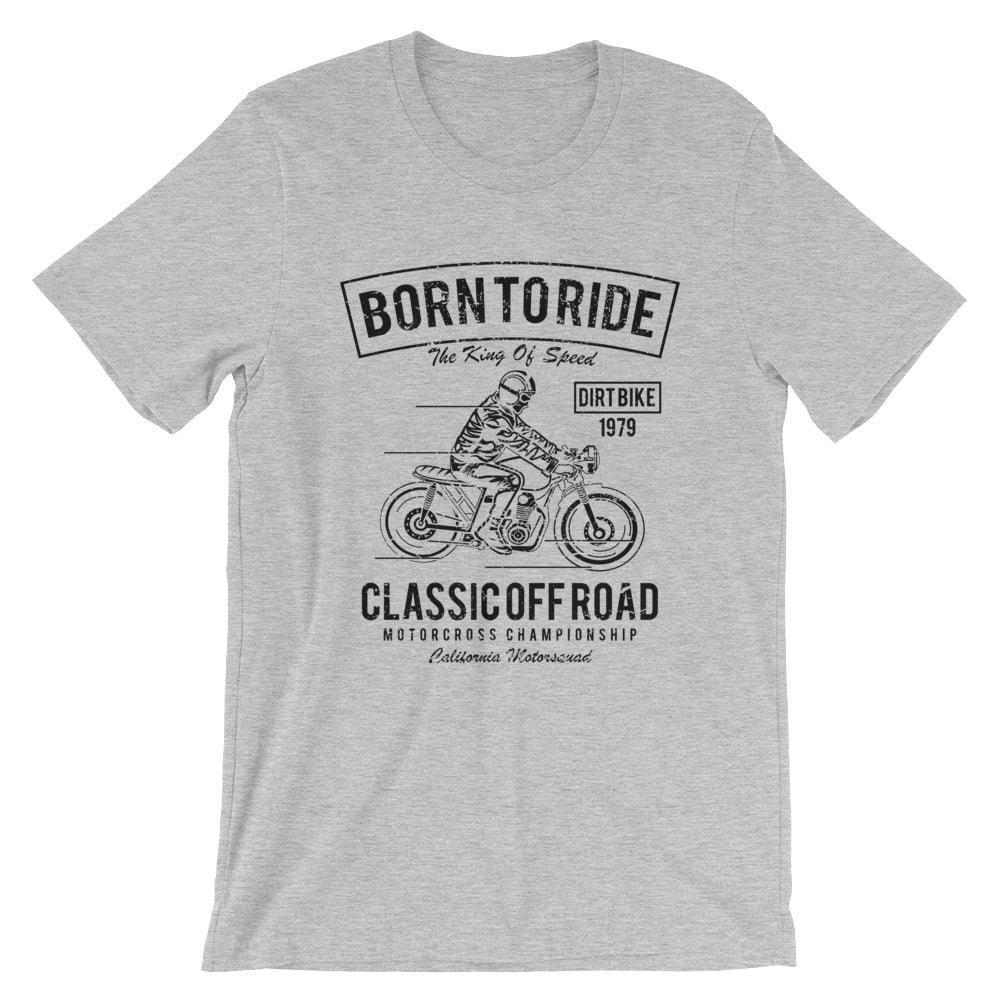 Born To Ride T-Shirt. Dirt Bike Motorcycle 100% Cotton Premium Tee NEW