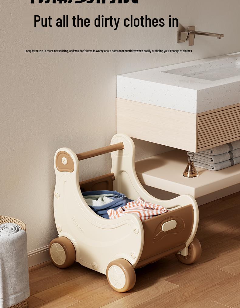 Banana-Themed Children's Toy Cart: Early Education Puzzle & Role-Playing Storage Organizer