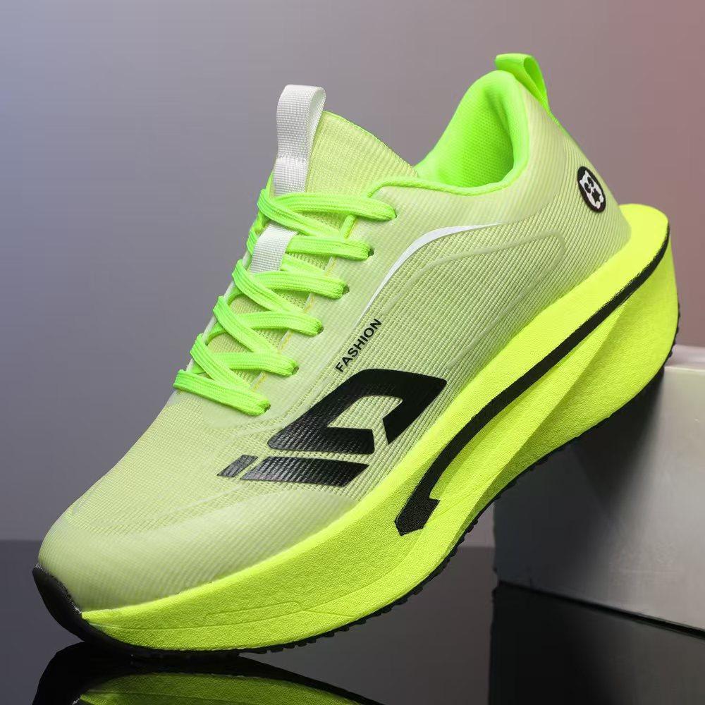 

Men s shoes autumn and winter new breathable running shoes shock absorption and rebound men s and women s racing soft-soled rebound running sports 45 флуоресцентный зеленый