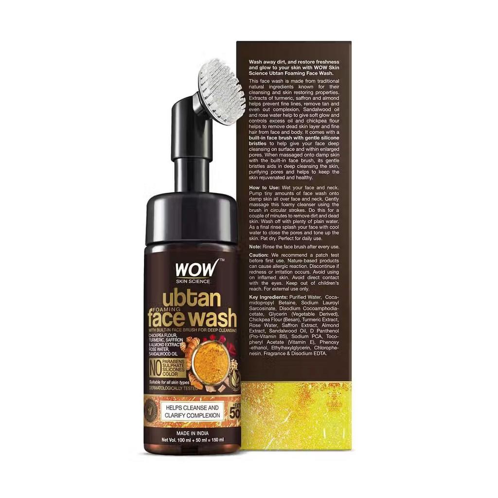 Ubtan for Washing (150 Ml), Ubtan Foaming Face Wash WOW Skin Science