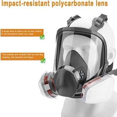 Maska Gazowa 6800 Przeciwmgielna Pełnotwarzowy Respirator Przemysłowy do Malowania Natryskowego Respirator Bezpieczeństwa Filtr do Pracy Ochrona przed Formaldehydem