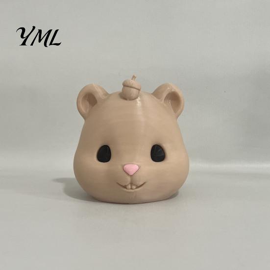 Outdoor Yard Ornament Mouse Head Squirrel Feeder, Funny Animal Face Patio Feeder Hanging Wildlife Feeding Station for Garden Backyard Decor