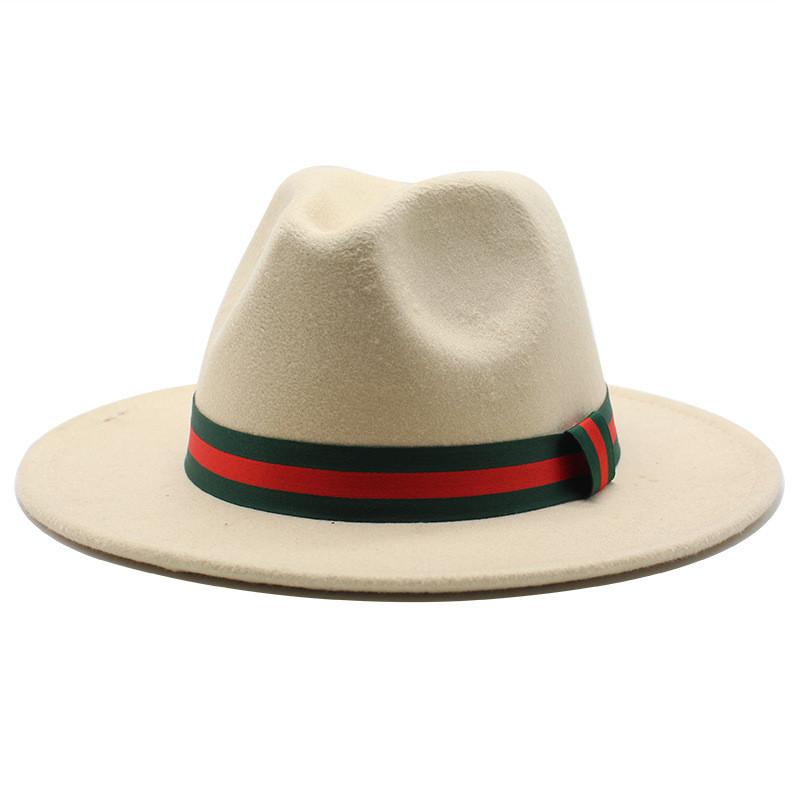 Fall Winter Fedora Hat For Men Women With Leopard Print Wool Felt Wide Brim Sun Protection
