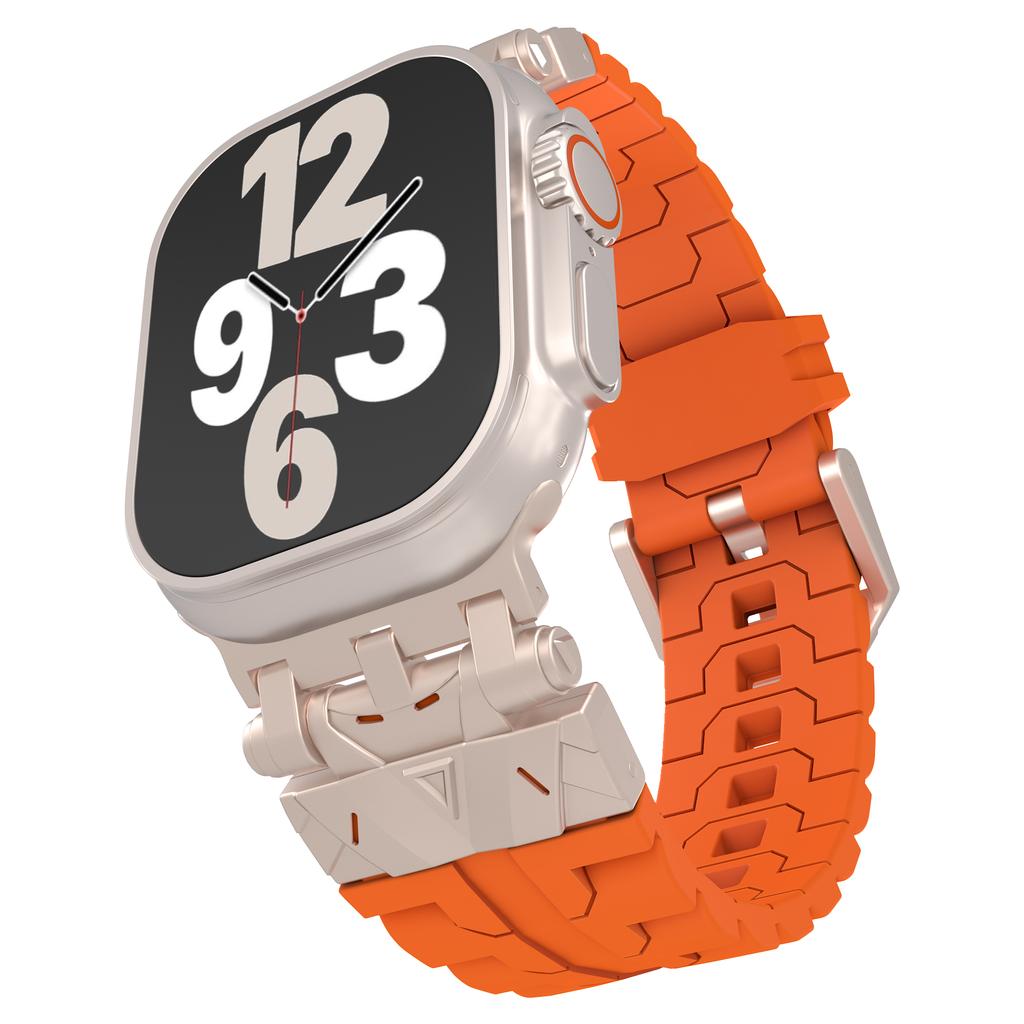 1 szt. Silikonowy pasek do Apple Watch S10 46mm dla Apple Watch Pasek mechaniczny 9 8 7 6 5 4 Ultra 2 49mm 45mm 44mm 42mm Bransoletka Akcesoria do smartwatcha