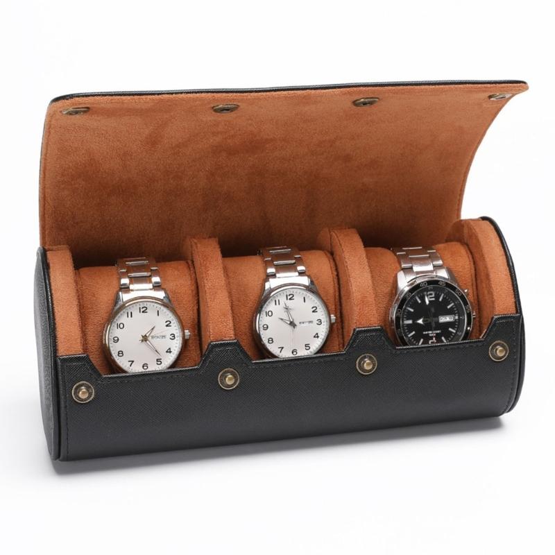 Watch Container Leather Watches Protective Box Stylish Wristwatch Display Case Holder Elegant Jewelry Container
