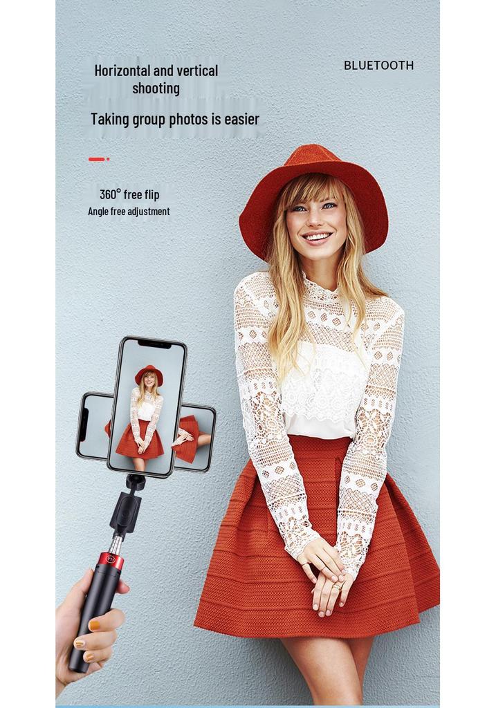 Y11 Mobile Bluetooth Selfie Stick Tripod: Portable, Retractable, Foldable, Rotating Stand for Outdoor Live Broadcasts