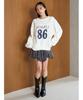 Snidel Number Logo Sweatshirt SWCT251148 Women's White