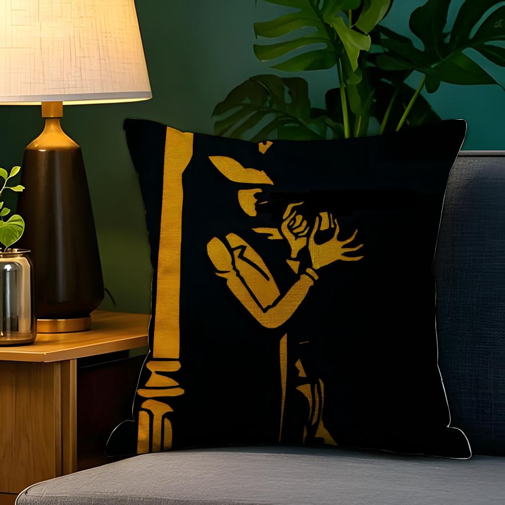 Cartoon Comic Arsene L-Lupin The Third 4 Pillow Case Natural Linen Pillow Case Double-Sided Decor Sofa Pillowcase Home Decor