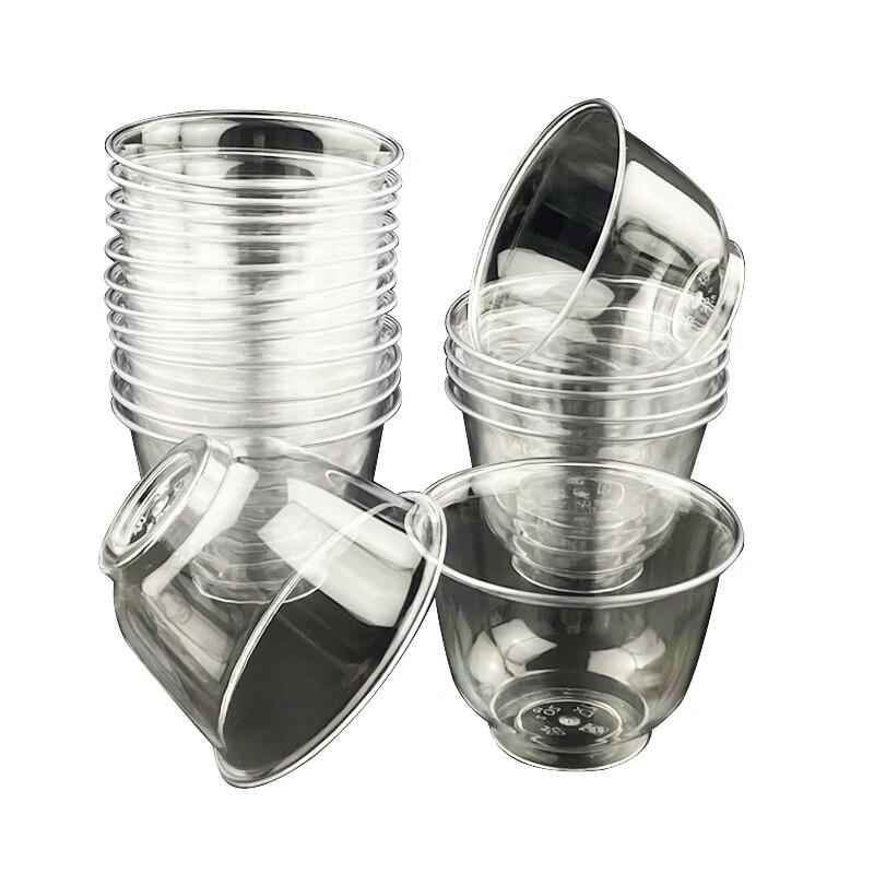 Chaxun Einweg-Klarsichtbecher aus Kunststoff (100er-Packung)