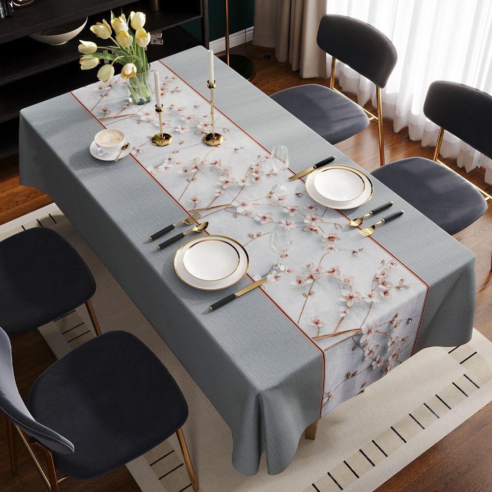 High-end Light Luxury Tablecloth Waterproof, Oil-proof, Anti-scalding and Wash-free PVC Simple Tablecloth Coffee Table Mat