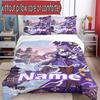 3pcs Duvet Cover Set (1*Duvet Cover + 2*Pillowcase, Without Core), Custom Name Genshin Impact Pattern Bedding Set, Home Bedroom Decor Gift