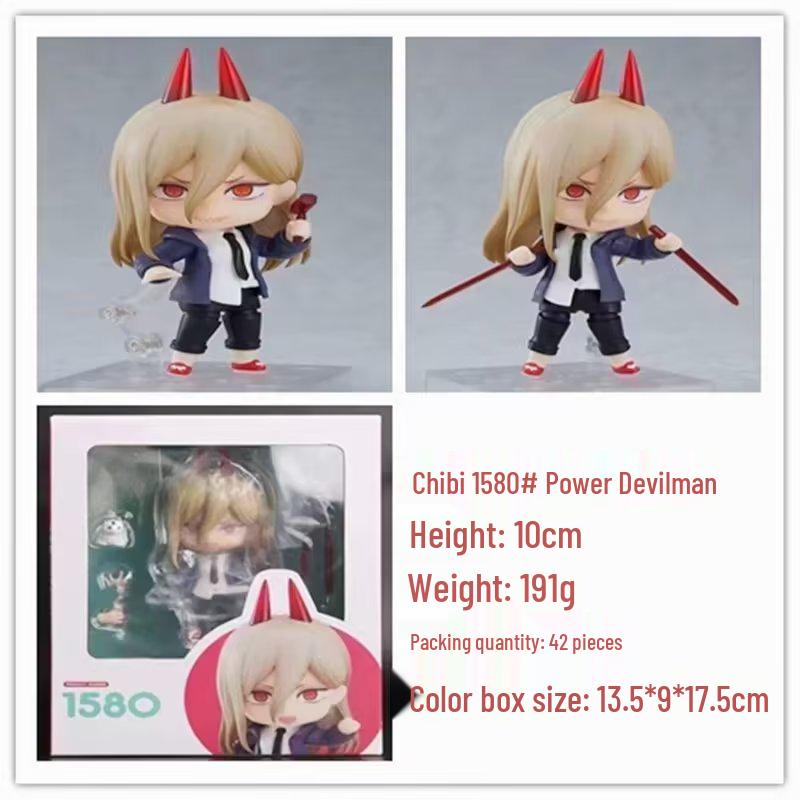 Version Q Clay Man Figure: Chainsaw Man Denji with Pochita & Power Model - 1560# & 1580#