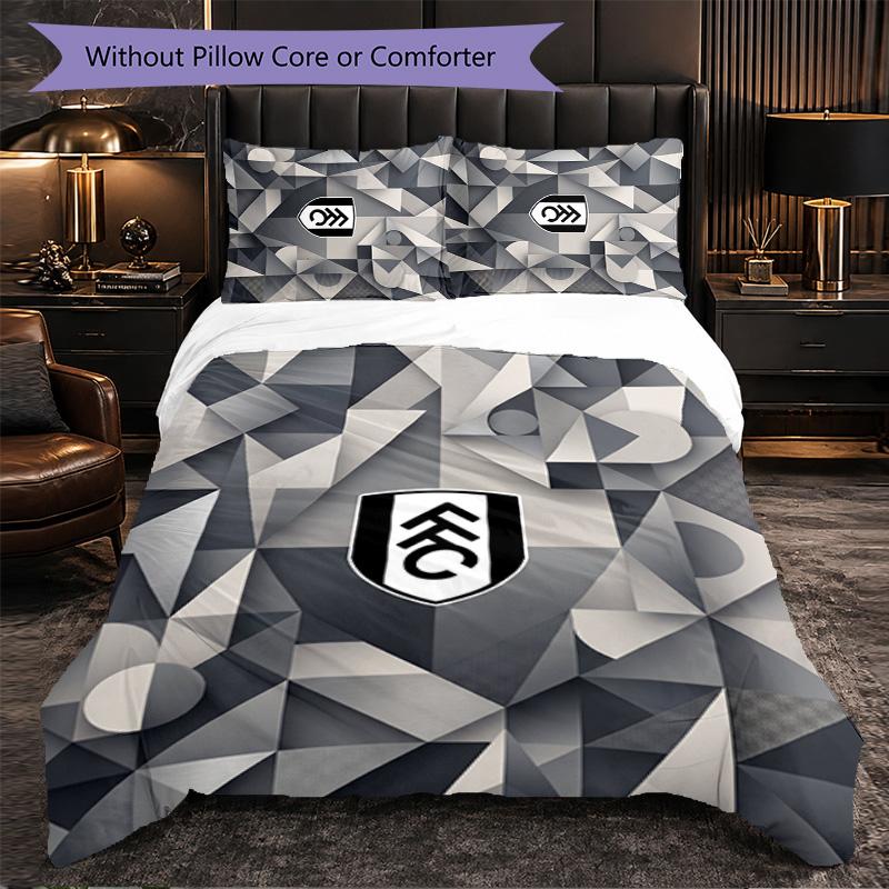 Set Biancheria da Letto Fulham Football 3 Pezzi Morbido Set Copripiumino con Federe Set Decorazione Camera da Letto per la Casa