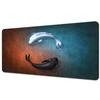 Fish XXL Lock Edge Mousepad Koi Taichi Neutral Large Gaming Desk Mat Keyboard Mats Mouse Mat Beast Desk Pad For Gift Mouse Pad
