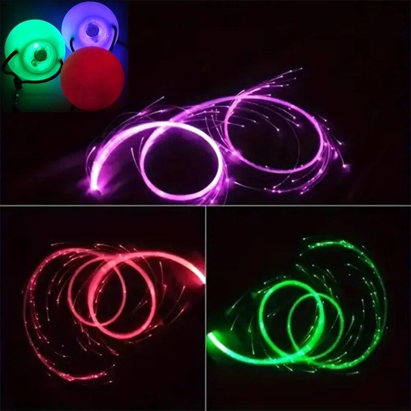 1pc LED Colorful Luminous Ball That Changes Colors Swing Ball for Fitness Dancing and Flashing Toy Ball for Kids Adults Alike