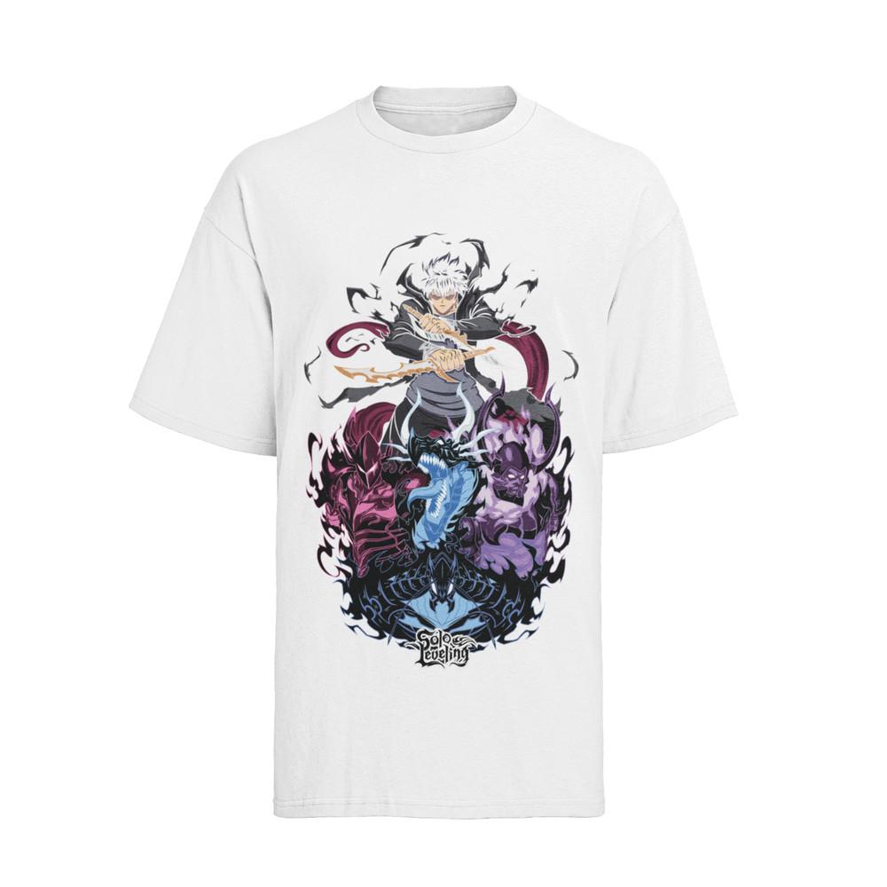 Solo Leveling Sung Jin Woo Anime Kajiu 8 Demon Herren Shirt  Baumwolle