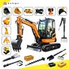 New Upgrade 2.6ton Compact Mini Excavator Euro5 Certified Side Swing Boom Stable Performance For Farm Excavation Customized
