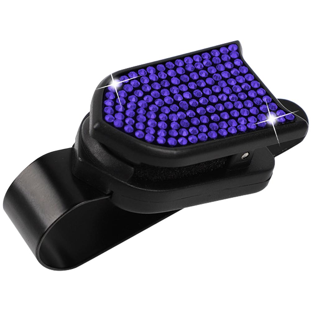 Car Sun Visor Organizer with Rhinestone Detail and Firm Grip for Eyewear and Card Storage Suitable for Most Vehicles