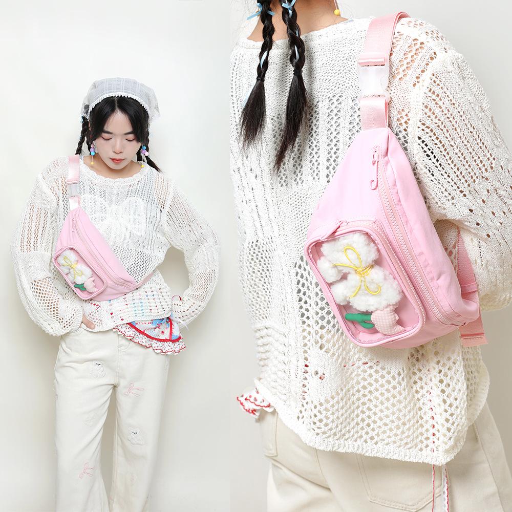 2025 Spring/Summer Transparent Lightweight Nylon Unisex Chest Bag & Waist Bag