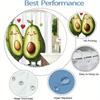Divertente Tenda da Doccia Avocado - Cuori Rossi & Design Cartoon, Poliestere, 12 Ganci, Allegra Decorazione per Bagno, Ottima per i Più Piccoli