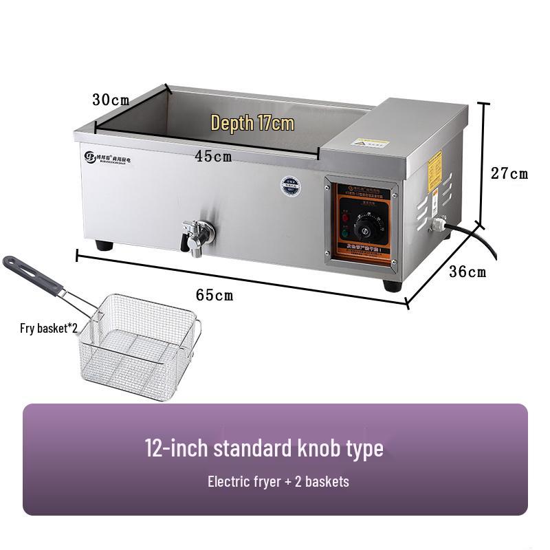 Commercial Deep Fryer: Multi-Functional Large Capacity Automatic Electric Fryer for Dough Sticks and Twists.