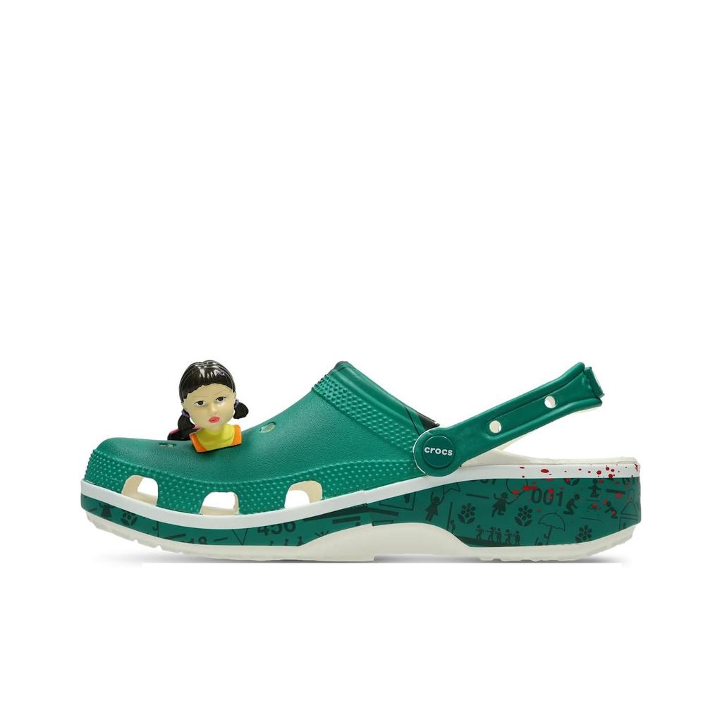 Squid Game X Crocs Classic Clog Tracksuit Unisex Sneakers Green Multi 210224-90H