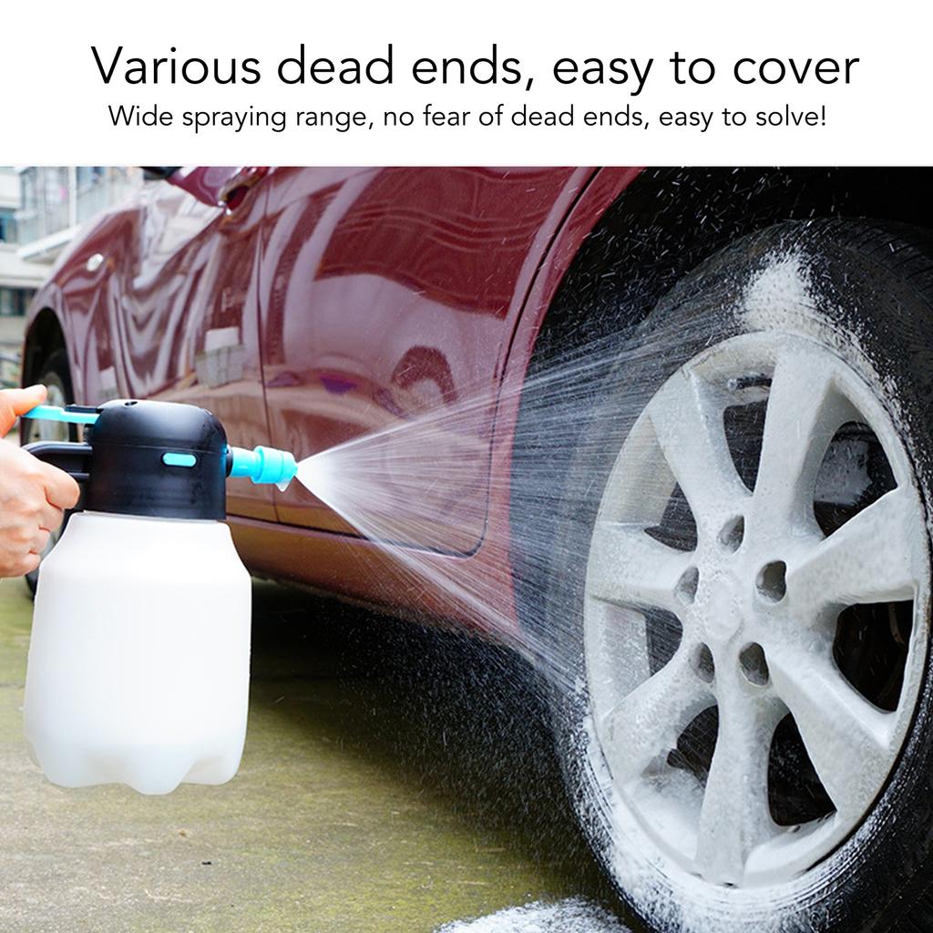 Foam Sprayer 2000mAh 1.8L Cordless Pressurized PP Electric Foam Spray Bottle for Car Washing