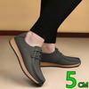 Men Casual Leather Elevator Shoes Women Flat/5cm Height Increase Breathable Lightweight Comfortable Loafers Unisex Lift Sneakers