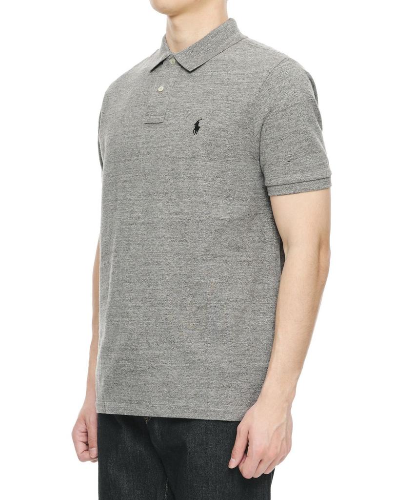 POLO RALPH LAUREN Custom Slim Fit Mesh Polo Shirt - Grey
