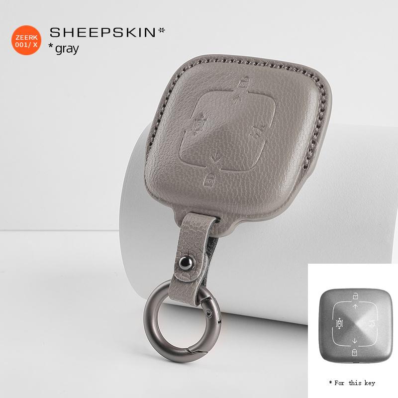 car Key protection shell Sheepskin For For zeeker 001 009 zeeker X intelligent Bluetooth key case Auto keychain accessories